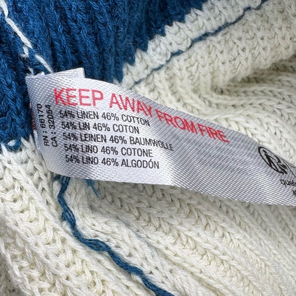 Free People Beach Knit Picnic Stripe Sweater Romper In Sailers Blue Combo medium - Picture 14 of 15